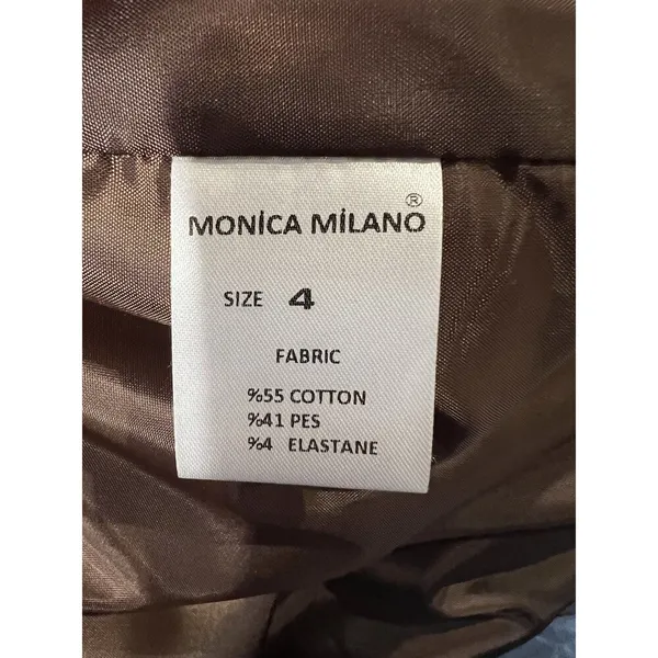 Monica Milano Brown Quilted knee-length, belted puffer coat with a fur collar 4 - Image 11