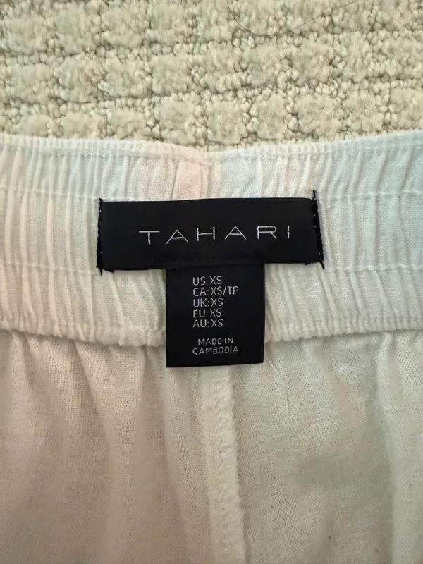 White Linen Drawstring Pant  - Image 5