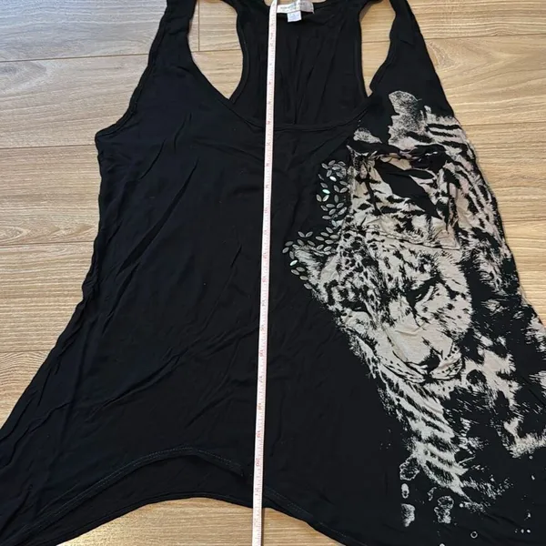 Romeo and Juliet Couture Black Flowy Tank‎ Top Size Large - Image 6