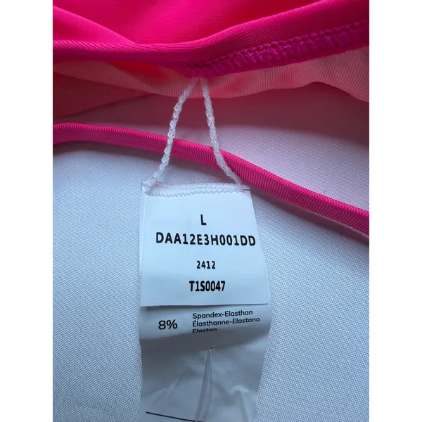 Cupshe Neon Pink V-Neck One Piece Swimsuit High Cut Open Back L DAA12E3H001DD - Image 5