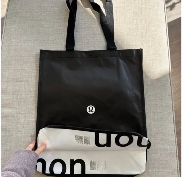 Large Black Lululemon Tote Bag - Image 3