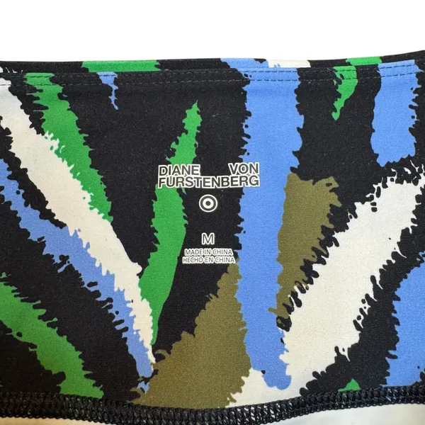 Diane Von Furstenberg X Target Womens Bike Shorts Disco Zebra Green Multi Medium - Image 6
