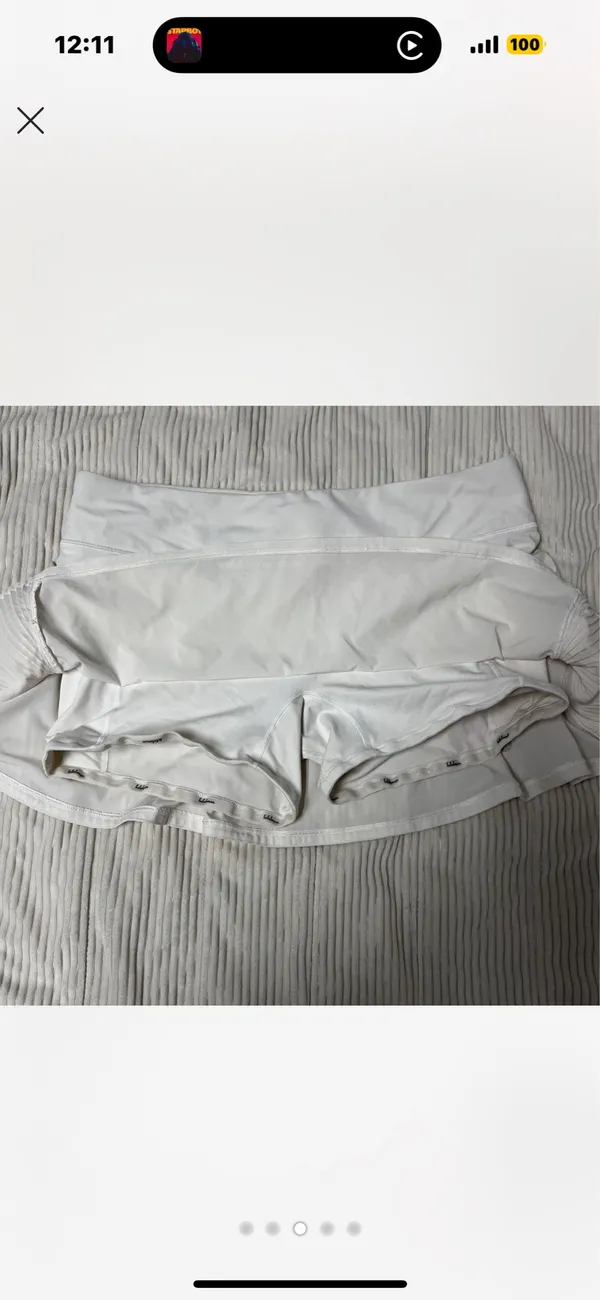 White Lululemon Tennis Skirt Pleated - Image 3