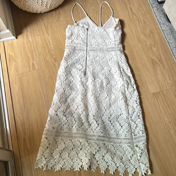 Endless Rose White Spaghetti Strap Midi Dress - Image 4