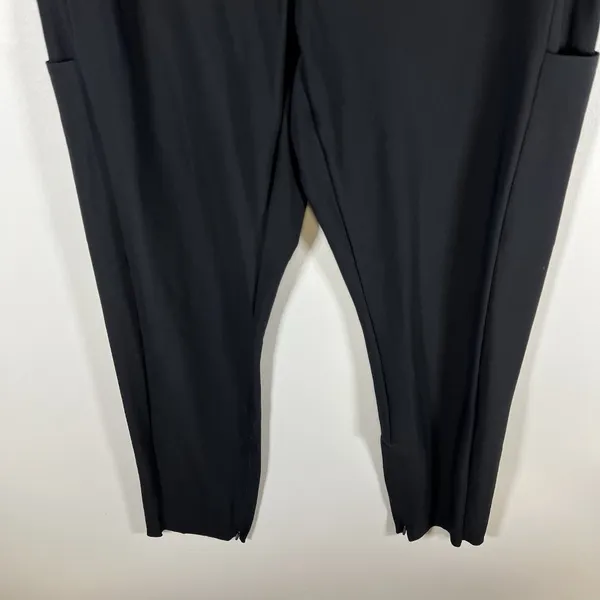 Athleta Stella‎ Shale Black Ankle Zip Stretch Trouser Pants Women's Size 12 - Image 3