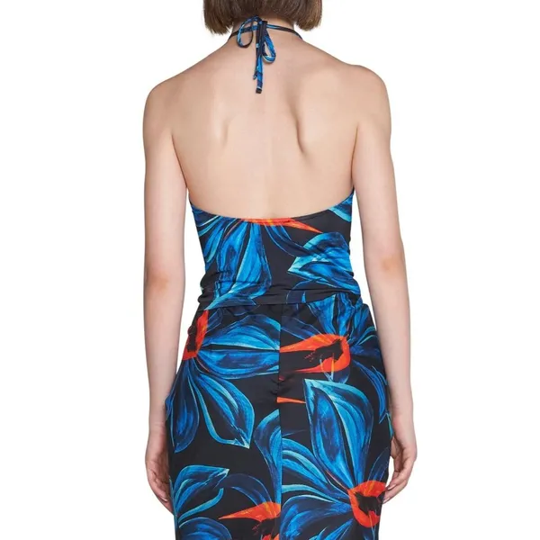Louisa Ballou Halter Top Night Blooming Orchid Womens Size XS - Image 5