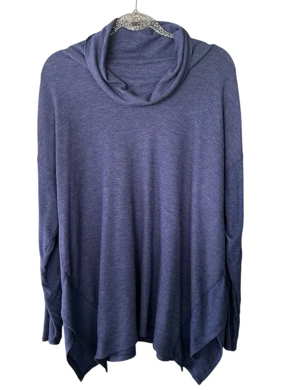 Cuddle Duds Soft Thermal Stretch Draped Cowl Neck Hanky Hem Sweater -Size XL - Image 2