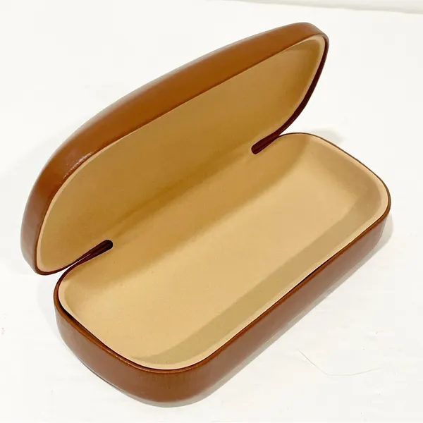 Longchamp Sunglasses Case Only Clamshell Brown Hardcase‎ Large - Image 3