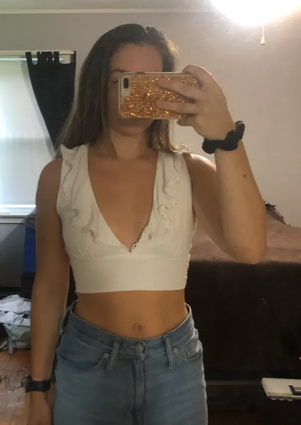 Forever 21 White Cropped Top - Image 4