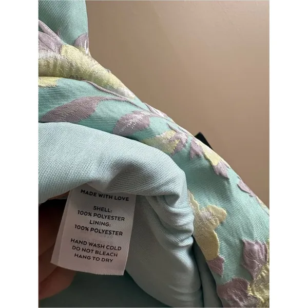 Lulus Immaculate Chicness Mint Blue Floral Brocade Midi Dress Size Small NWT - Image 11