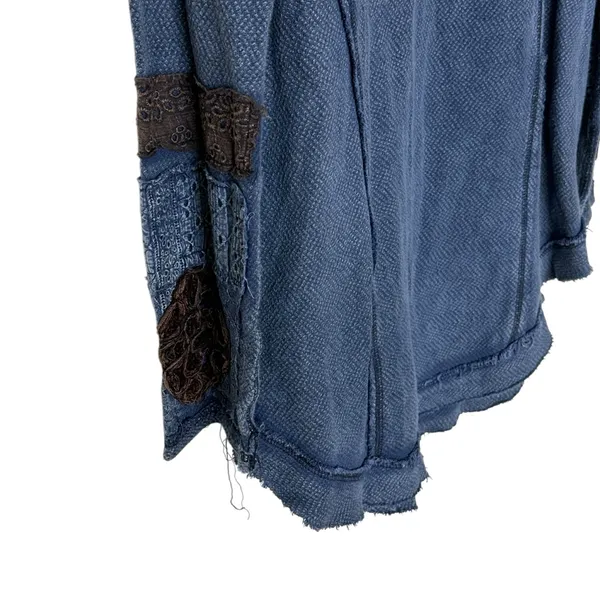 Free People You Don't Own Me Henley Thermal Sweater M boho - Image 7