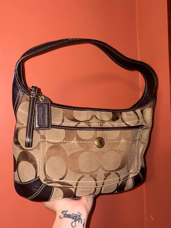 Vintage Coach Ergo Signature Jacquard Hobo shoulder bag - Image 2