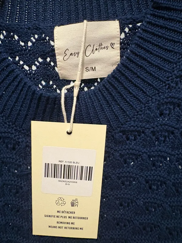 Navy Blue Knit Top - Image 2