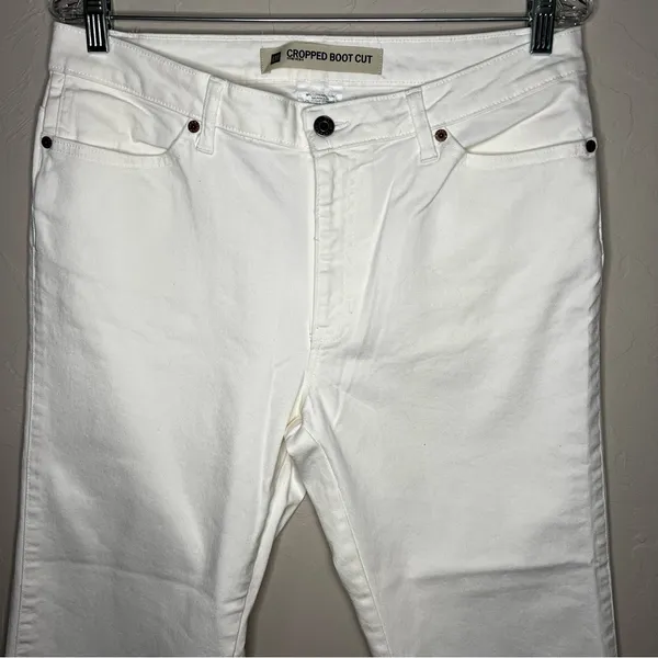 GAP Crop Boot cut White‎ Denim Jeans - Image 3