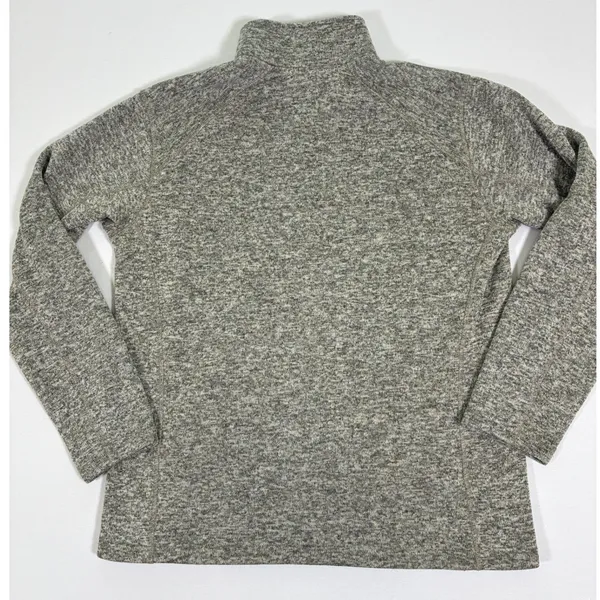 Eddie Bauer Mens XL Gray Heather Quarter Zip Fleece Pullover K3066581 - Image 4