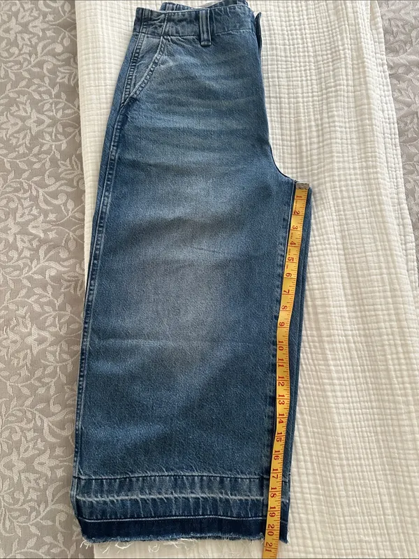 Madewell Blue Wide Leg Flare Jeans - Image 9