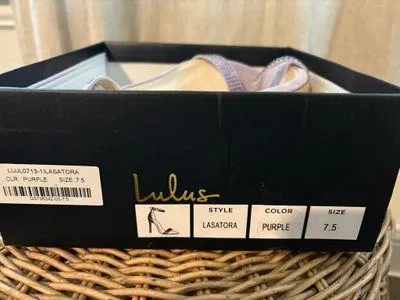Lulus Lavender embellished heels - Image 3