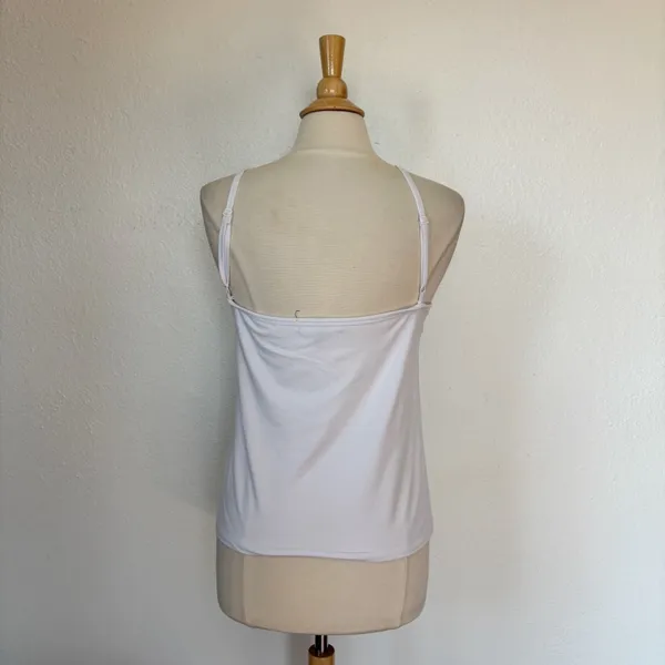 Derek Heart White Striped Butter Soft Tank Top - Image 4