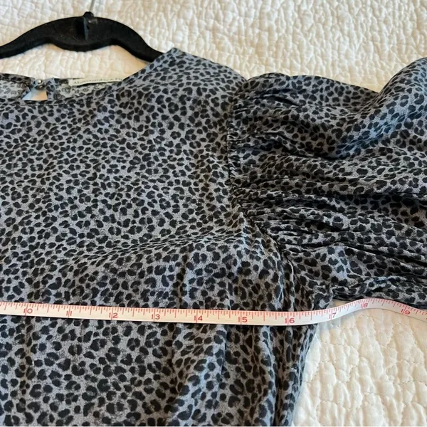 ✨ Abercrombie & Fitch Gray Black Leopard‎ Cheetah Mini Dress XS - Image 11
