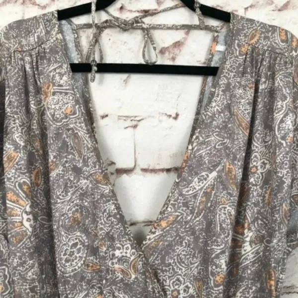 Free People Universal Surplice‎ Jumpsuit In Taupe - Image 7