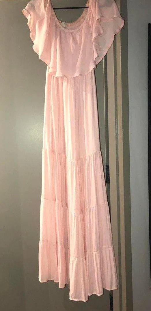 Forever 21 Pale Pink Off The Shoulder Maxi Dress - Image 2