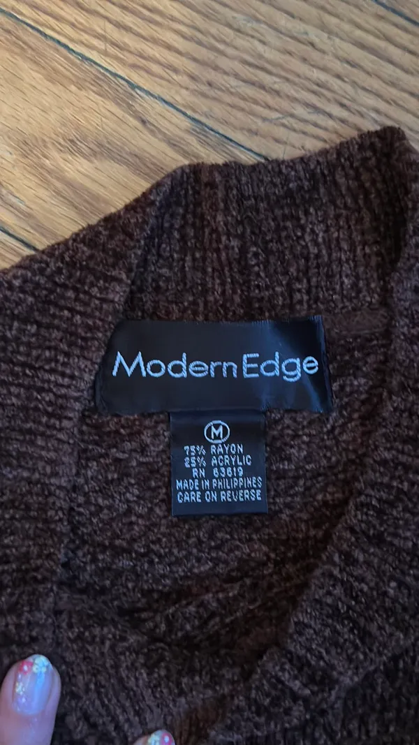 Modern Edge Purple Vintage Turtle Neck Short Sleeve - Image 3