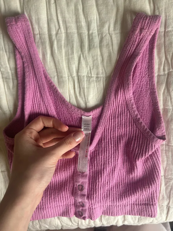 Pink Free People Top Crop Tank - Image 2