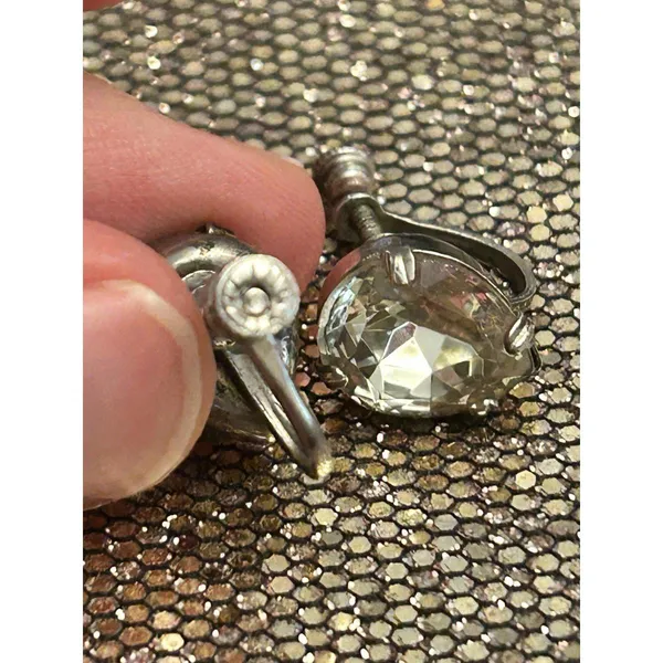 925 sterling silver earrings no hole tarnished 3.92g h20 - Image 7