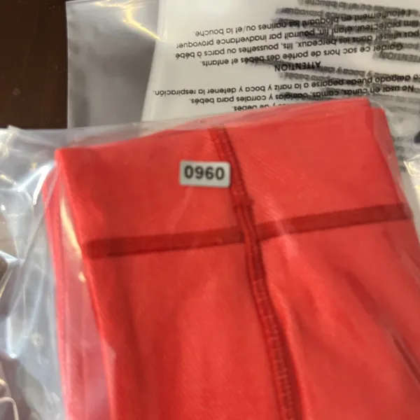 960 | Lululemon Ribbed High Rise Cropped Yoga‎ Leggings Coral Red Womens 4 - Image 6