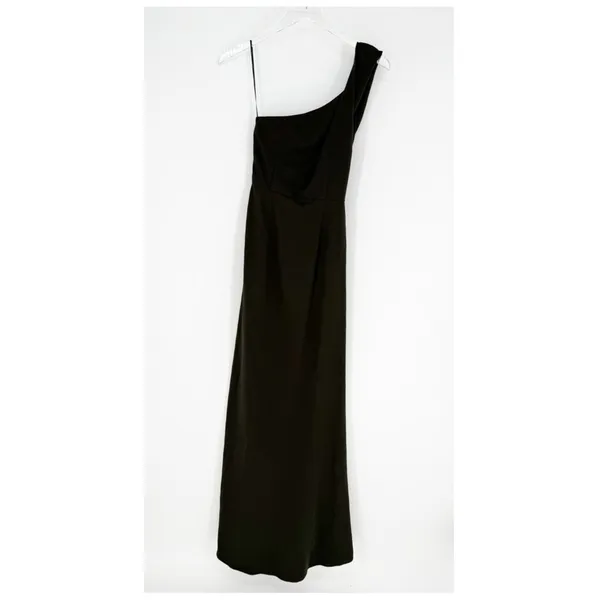 Elliatt Biarritz Satin One Shoulder Maxi Dress Women's Size S Black‎ Formal - Image 4