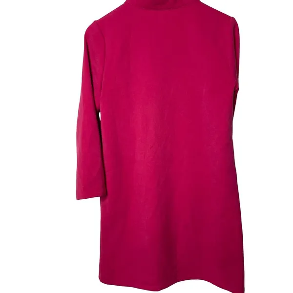 Tuckernuck Fuchsia Pink Avery Terry Shirt Dress Mini Button Stand Collar S - Image 4