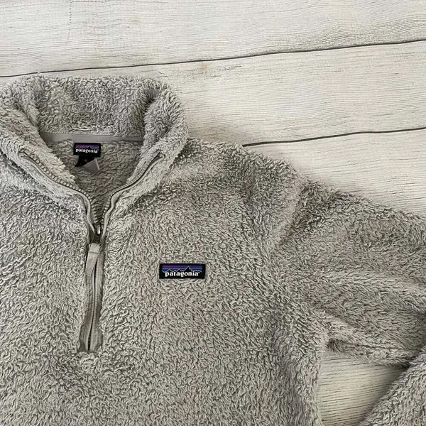 Patagonia Los Gatos 1/4 Zip Jacket Quarter Zip Fleece Pullover Size Medium Grey - Image 2