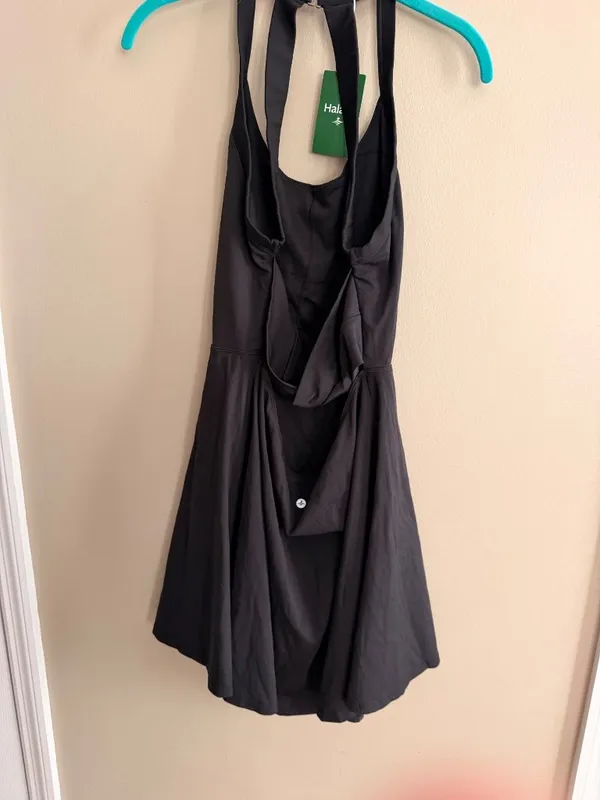 Halara XL Black Athletic Dress With Built-In Shorts & Open Back XL Nylon-Blend - Image 2
