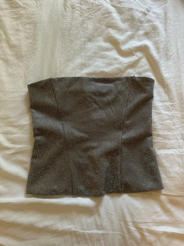 Zara strapless rhinestone top - Image 6