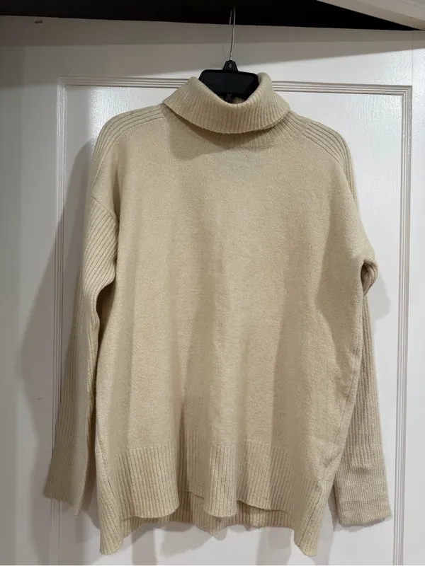 Calvin Klein Men's Beige Turtleneck Sweater​ - Image 2