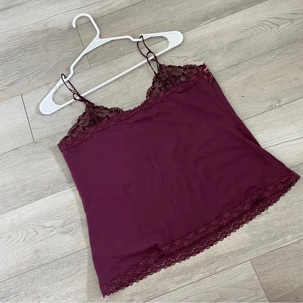 Banana Republic Tank Top modal cotton lace womens Purple (xlarge) y2k vintage - Image 4