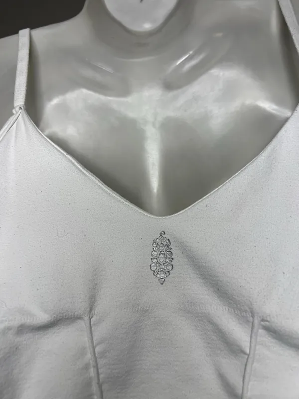 FP Movement Camisole Tank Top Womens Small White Stretch Ruched Crop Jersey - Image 5
