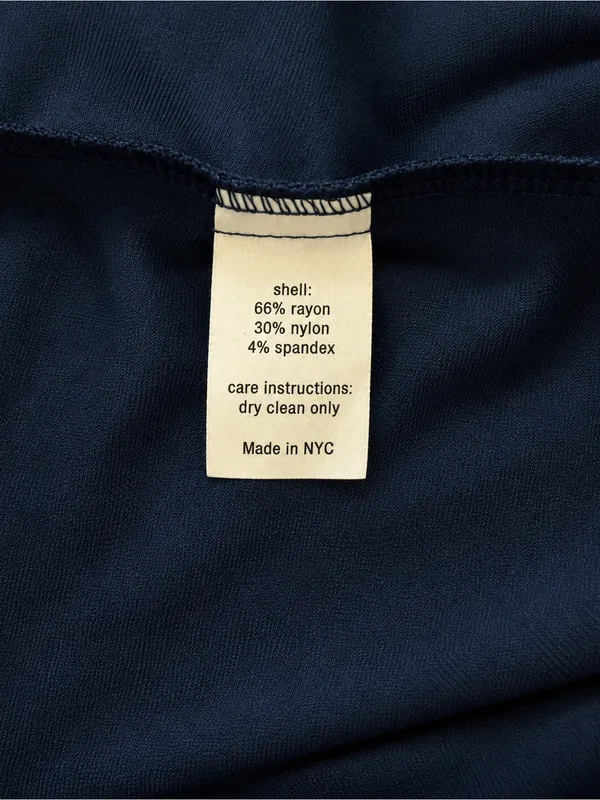 Hutch Navy Blue Minimalist High Neck Fit & Flare Sleeveless Mini Dress Small - Image 7