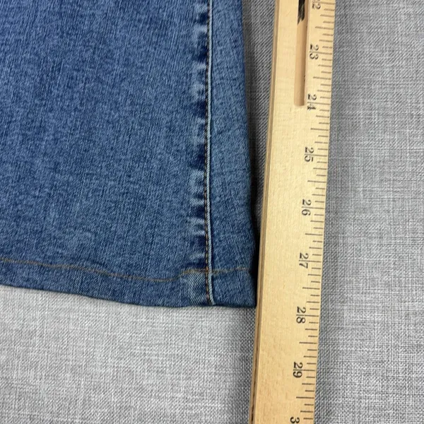 Free People Jeans Womens 27 Blue Medium Wash Mid Rise Flare Stretch Denim - Image 4
