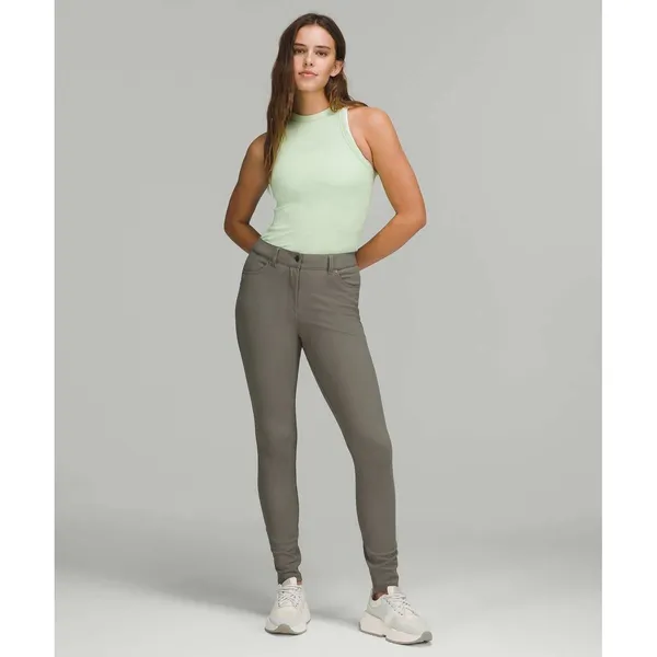 Lululemon City‎ Sleek 5 Pocket High Rise Skinny Pant Grey Sage 29 EUC - Image 12