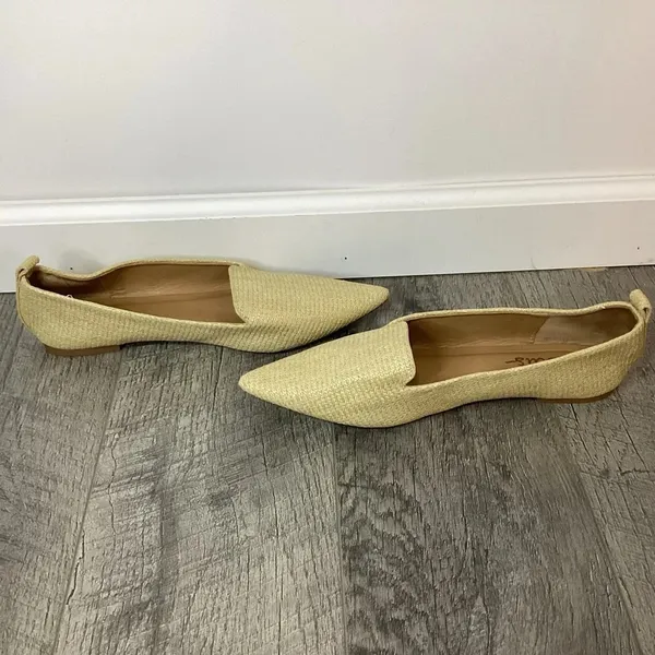 Lulu's Eliane Natural Raffia Pointed Toe Flats Size 10 - Image 5