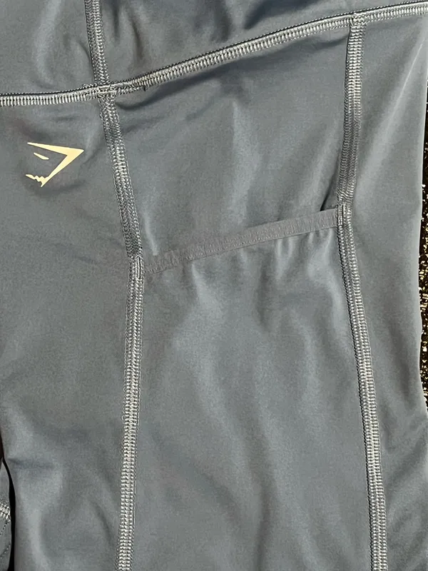 Womens small Gymshark High-Waisted Side Pocket Blue Biker Shorts 6" - Image 4