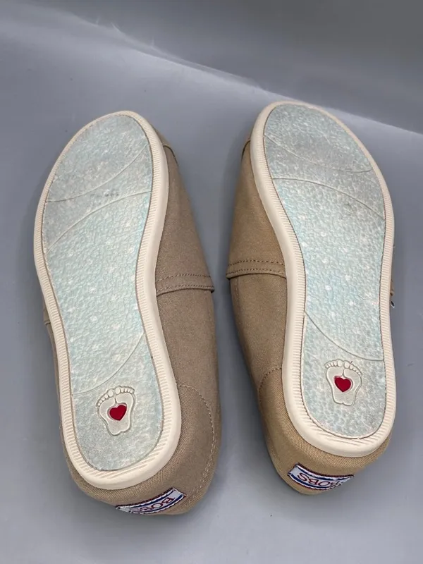 BOBS by Skechers Flats Shoes Womens 8 Tan Leopard Print Lining Round Toe Slip On - Image 7