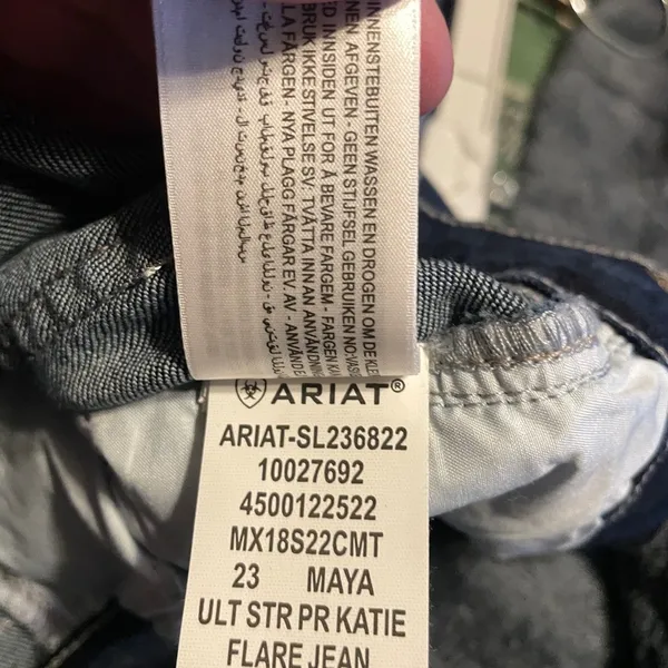 NWT Ariat Ultra Stretch Perfect Rise Katie Flare Jean Maya 31R Western Boho - Image 7