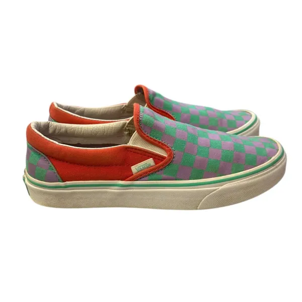 Vans Checkerboard Slip On Canvas Skate Shoes Multi Color Streetwear Sneakers 8 - Image 2