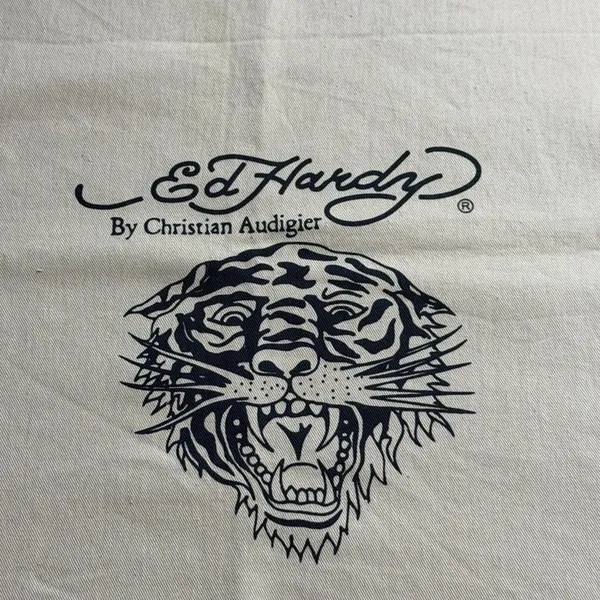 Ed Hardy Authentic Large Tiger Dust Bag Christian Audigier Canvas Storage Bag - Image 2