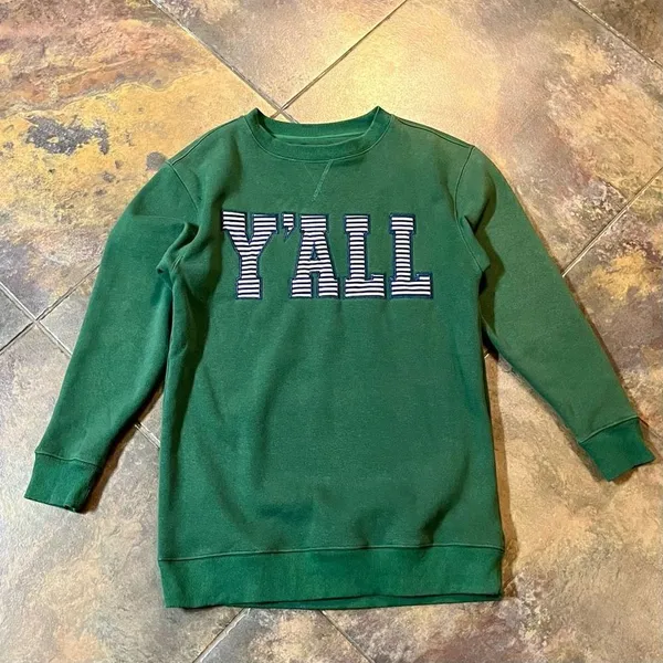 Marley Lilly Women’s Green Sweatshirt Tunic Y’all Size XXS / XS - Image 3