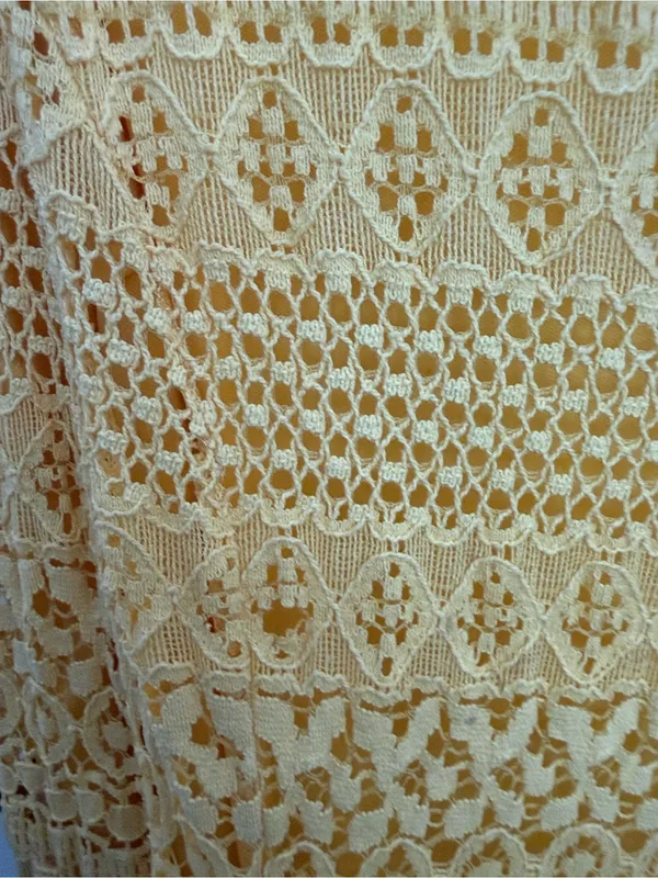 Zac & Rachel Yellow Sleeveless Lace Fit-and-Flare Dress - Image 4