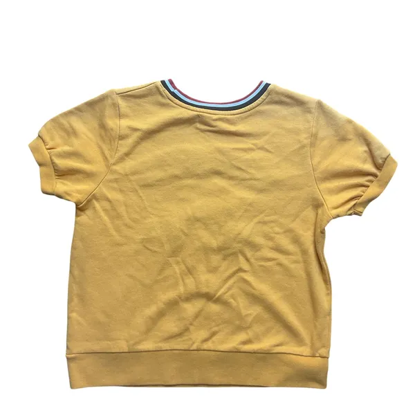 Vintage Disney Mickey Mouse Yellow Short Sleeve Sweatshirt S - Image 2