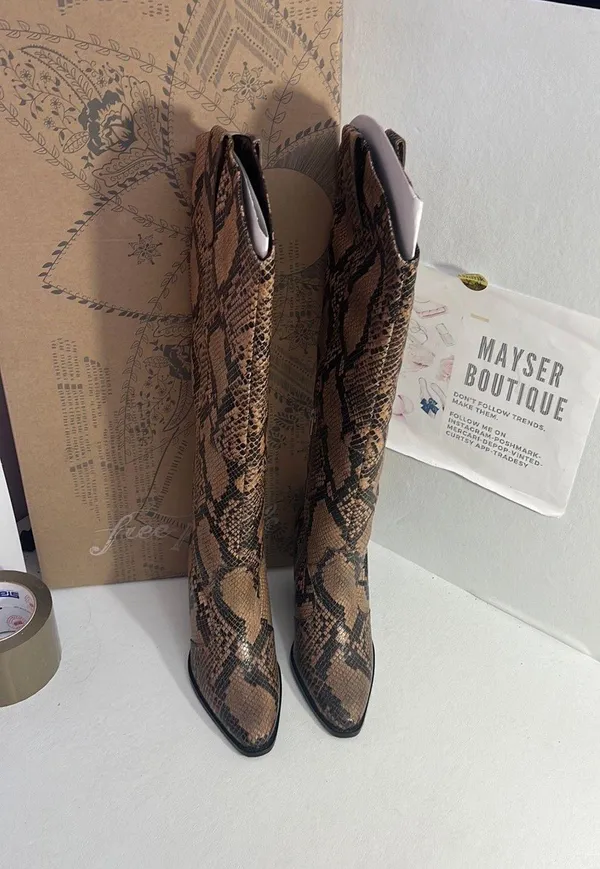 Free People Collection Leni Tall #Western Boot casual #outdoorsy #comfy #winter fall #edgy - Image 2